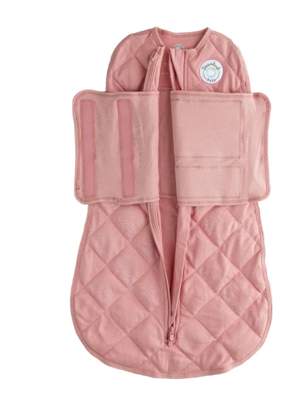Dreamland Baby Quilted Pink Sleep Sack with Secure Wrap